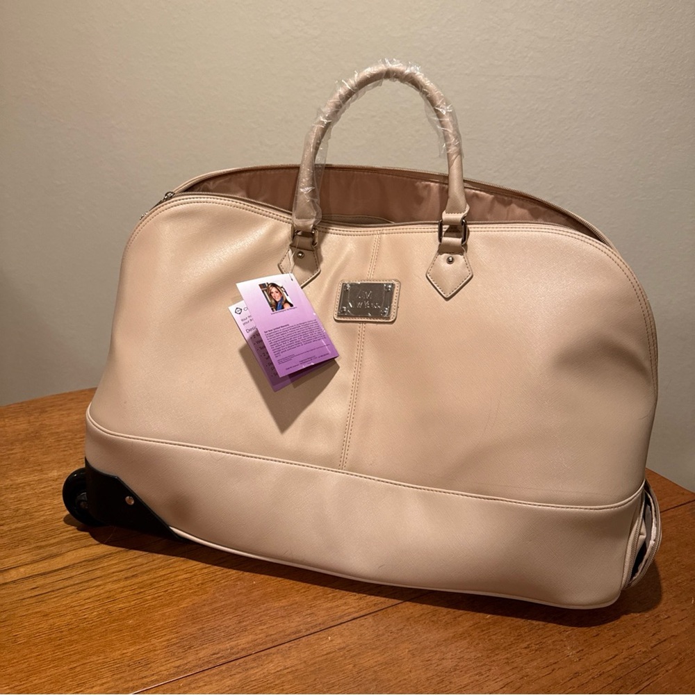 Joy Mangano Cream Travel Bag